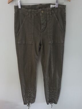 Vince Camuto Olive Green Lace Up Pants